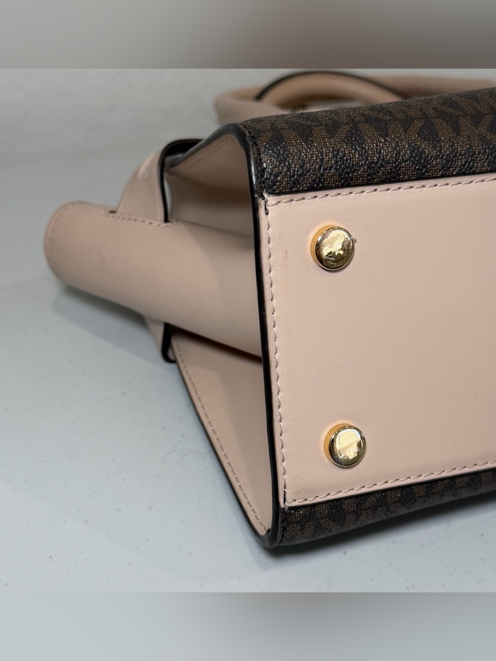Michael Kors Carmen Medium Logo Belted Satchel - Picture 6 of 11